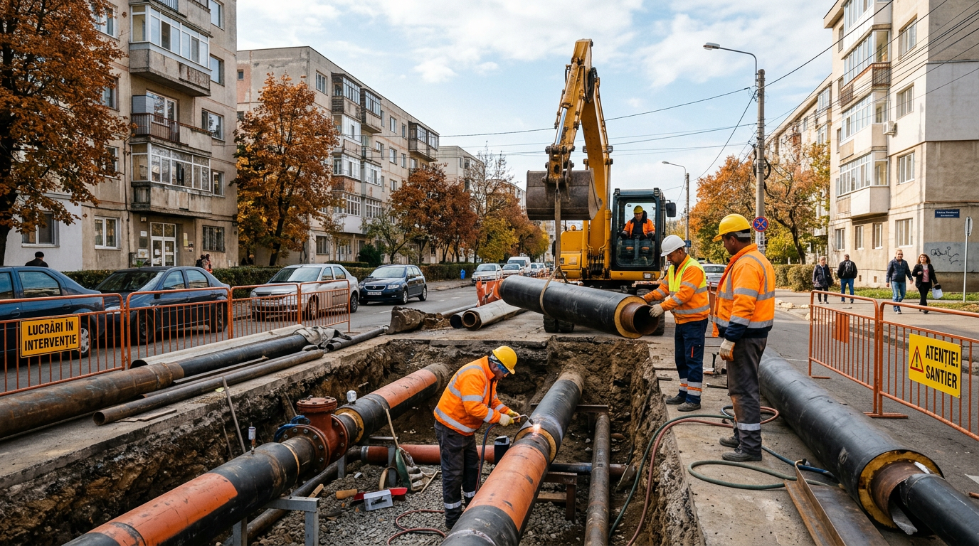 AVARII ÎN REȚEAUA THERMOENERGY: APA CALDĂ, OPRITĂ PE MAI MULTE STRĂZI DIN BACĂU