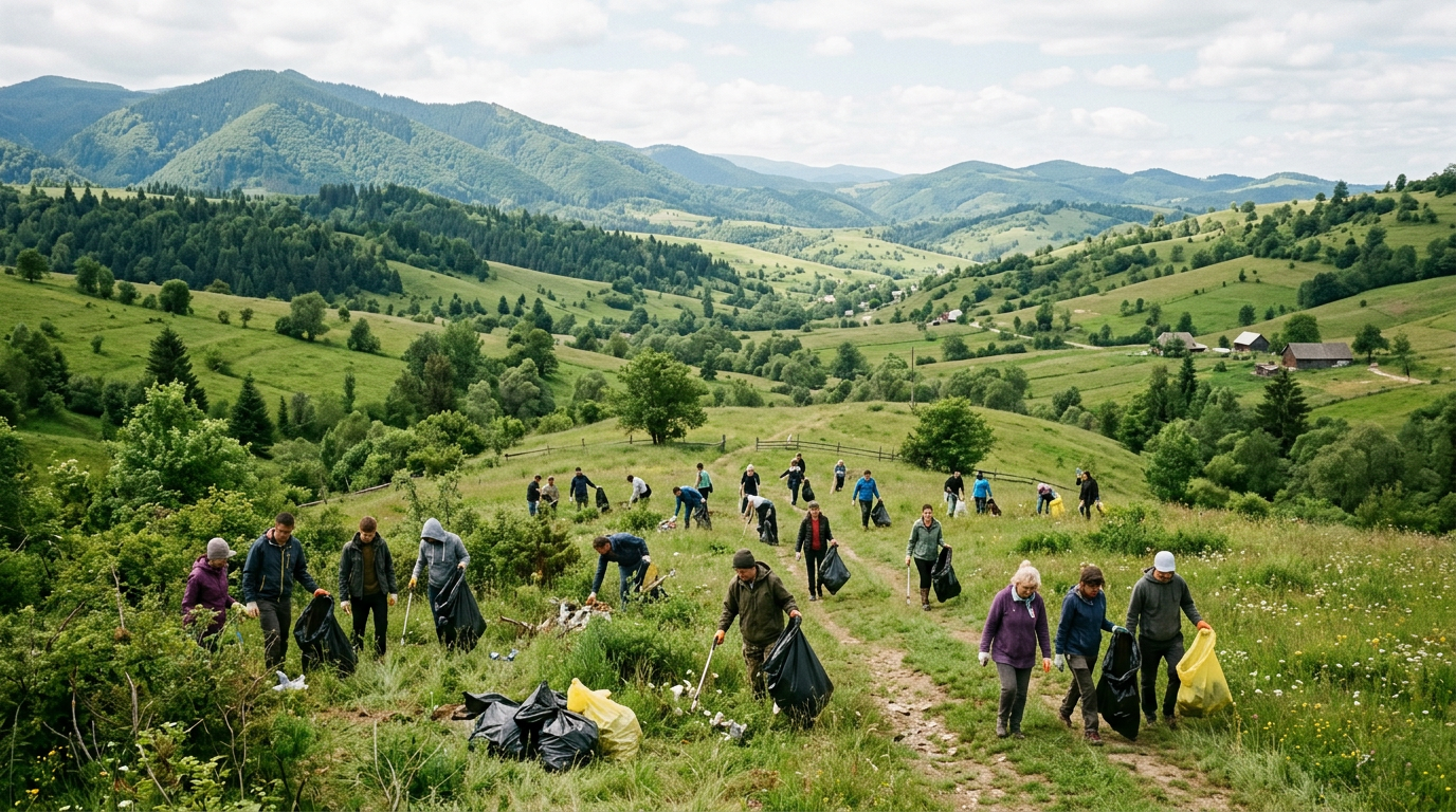 ZIUA DE CURĂȚENIE NAȚIONALĂ AJUNGE ASTĂZI ȘI ÎN BACĂU. CE SE ÎNTÂMPLĂ CU DEȘEURILE STRÂNSE DE VOLUNTARI
